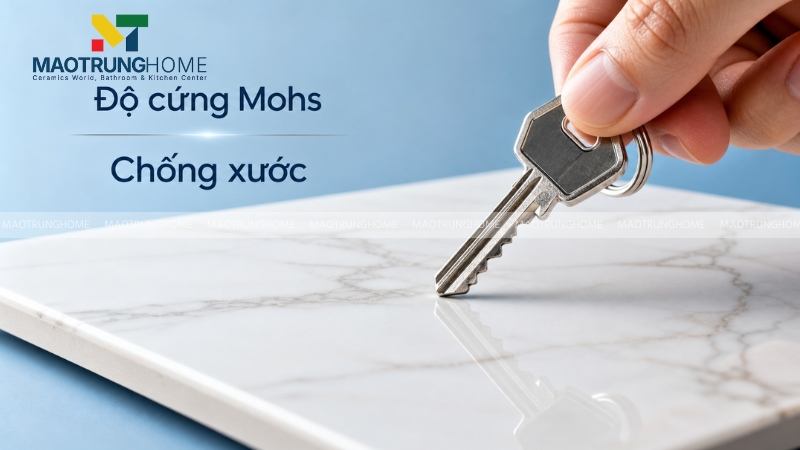 Kiểm tra chống xước để biết có nên lát gạch ở khu vực có lưu lượng di chuyển cao hay không