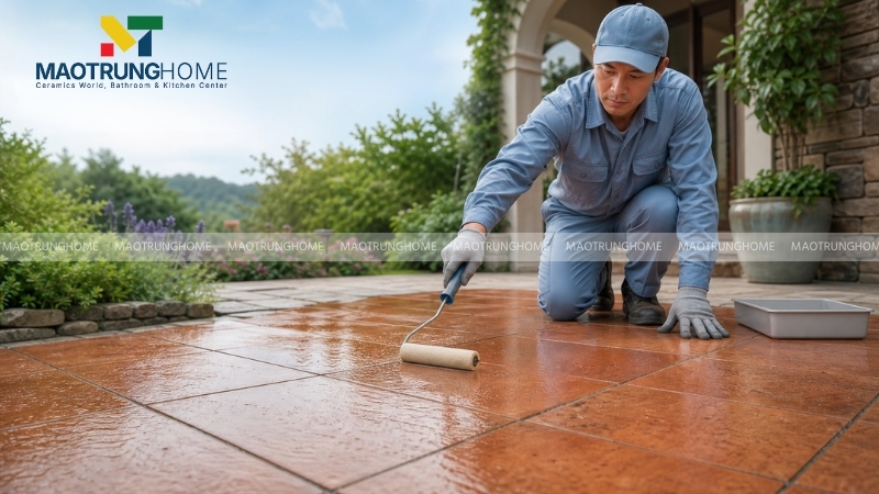 Chu kỳ bảo dưỡng gạch tàu phụ thuộc vào vị trí thi công thực tế của công trình