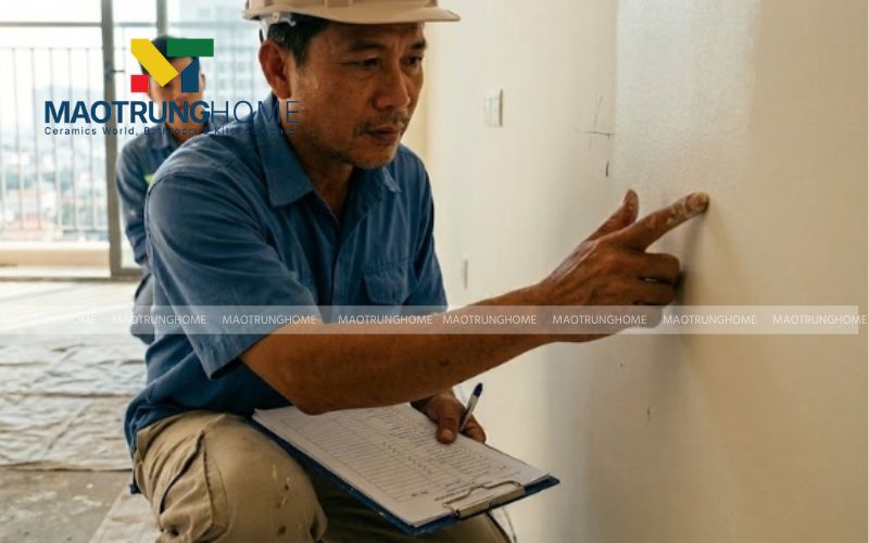 Cách nghiệm thu độ phẳng và độ bám dính