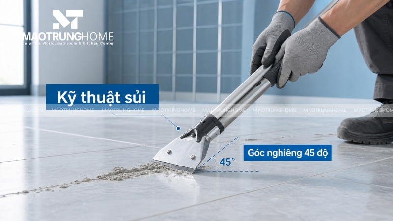 Cách tẩy keo dán gạch gốc xi măng đã đóng rắn chuẩn kỹ thuật