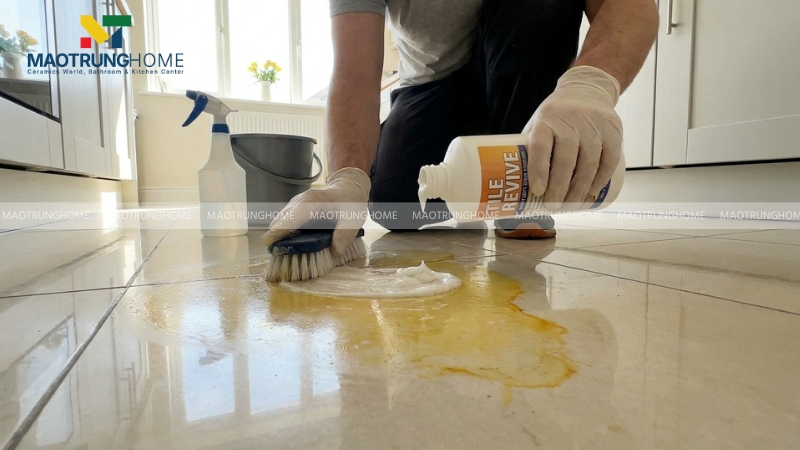 Sử dụng chất tẩy chuyên dụng cho vết bẩn lâu ngày