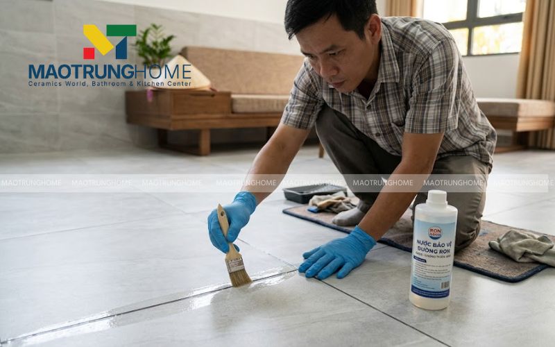 Quy trình tẩy xi măng cứng đầu bằng dung dịch chuyên dụng