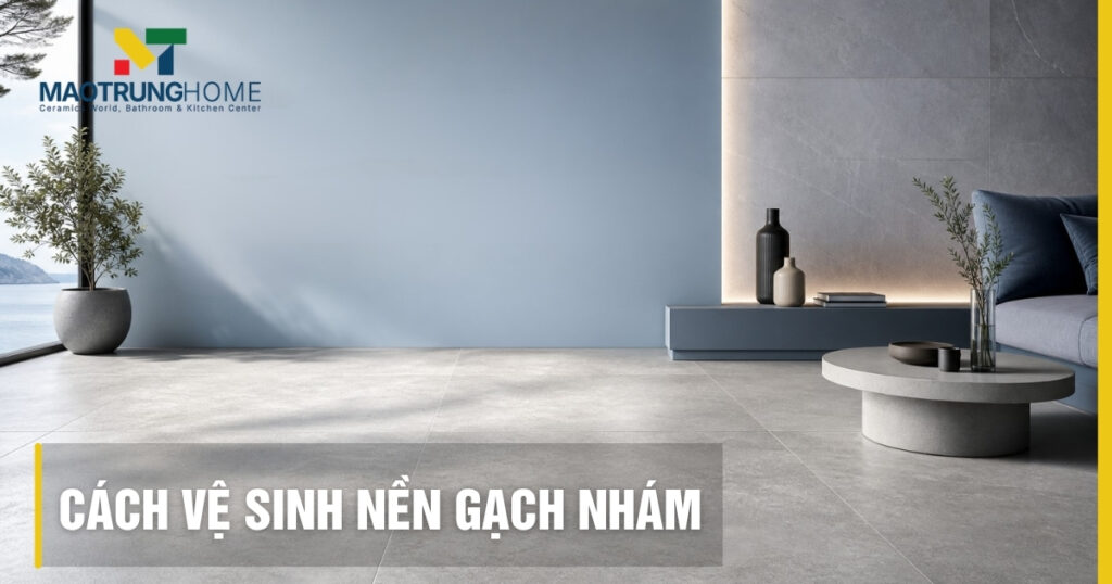 5 Cách vệ sinh nền gạch nhám sạch bong, an toàn cho men gạch