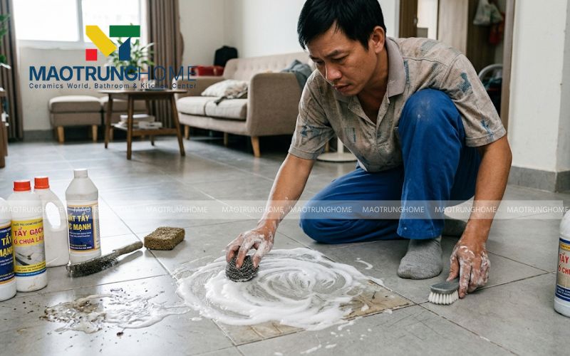 Lạm dụng hóa chất tẩy rửa mạnh