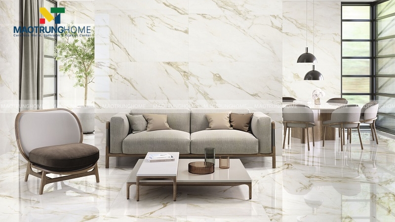 Chọn marble khi muốn tạo mảng nhấn đẹp ở khu khô ráo