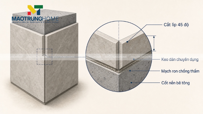 Kỹ thuật thi công ốp cột vuông chuẩn xác