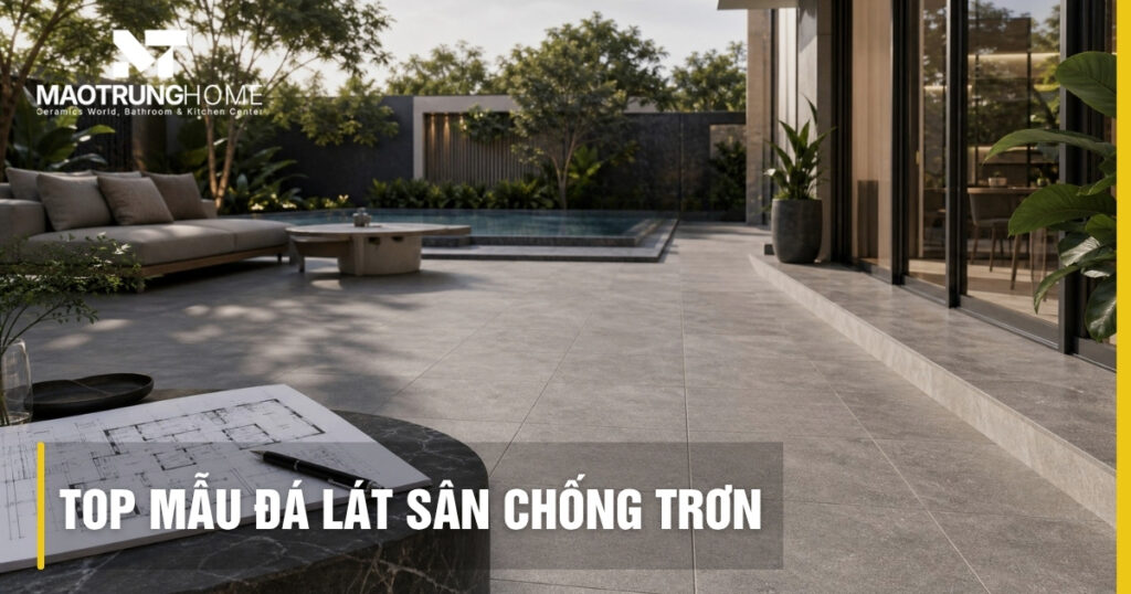 Top mẫu đá lát sân chống trơn đạt chuẩn kỹ thuật an toàn