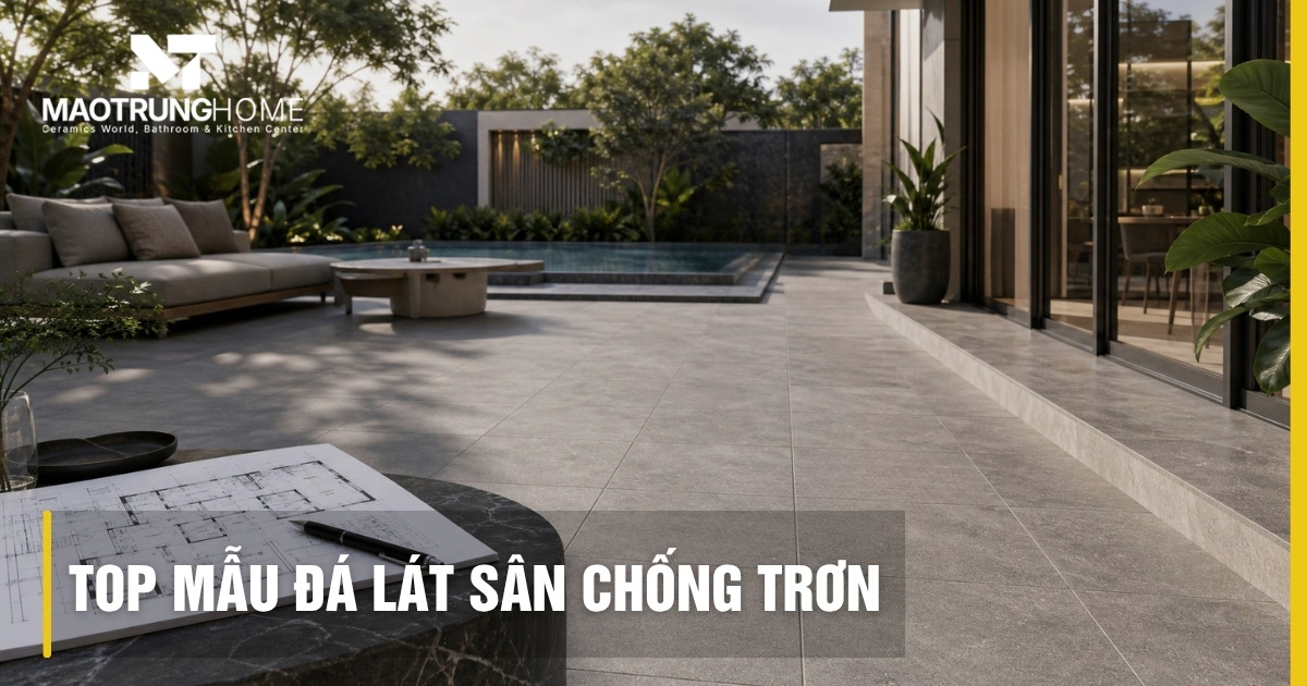 Top mẫu đá lát sân chống trơn đạt chuẩn kỹ thuật an toàn