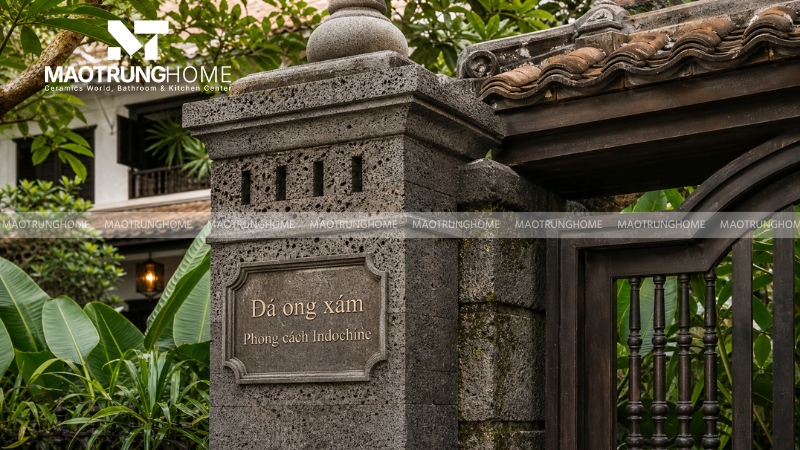 Mẫu ốp trụ cổng phong cách Indochine (Mẫu 1)