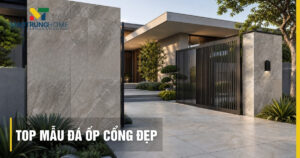 Top mẫu đá ốp cổng đẹp bền bỉ chống thấm tốt nhất 2026