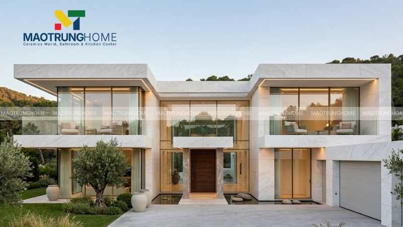 Đá marble trắng tự nhiên (Mẫu 1)