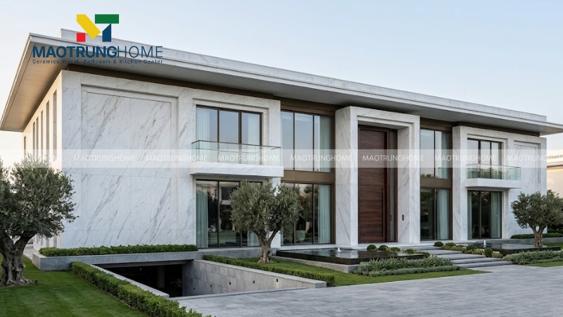 Đá marble trắng tự nhiên (Mẫu 2)