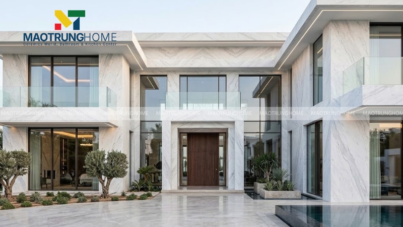 Đá marble trắng tự nhiên (Mẫu 5)