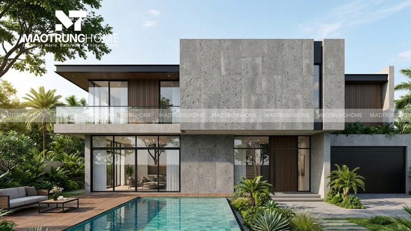 Gạch giả đá ong xám ốp tường (Mẫu 1)