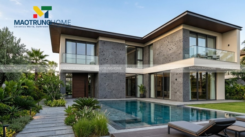 Gạch giả đá ong xám ốp tường (Mẫu 2)