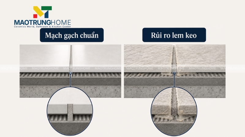 Cảnh báo rủi ro kỹ thuật khi sử dụng keo ron gạch