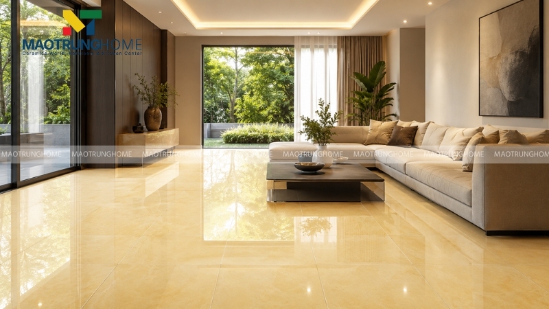 Gạch Canary bóng kính giúp phản chiếu ánh sáng tốt hơn