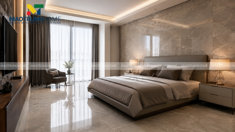 Phòng ngủ lát gạch Thạch Bàn sang trọng