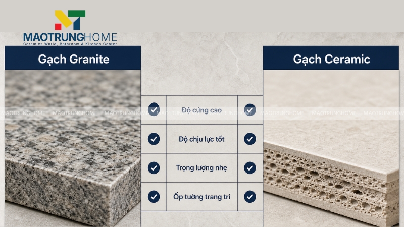 Phân tích thông số kỹ thuật các nhóm gạch phổ biến