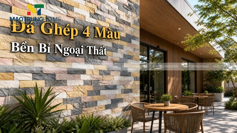 Đá ghép 4 màu gây ấn tượng nhờ vẻ đẹp sinh động không trùng lặp