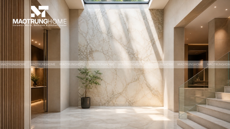 Chọn mẫu đá ốp giếng trời cho nhà tối giản (Mẫu 5)
