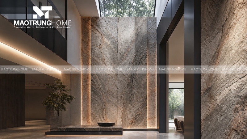 Chọn mẫu đá ốp giếng trời cho nhà sang trọng, tinh tế (Mẫu 1)