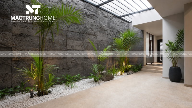 Chọn mẫu đá giếng trời cho nhà gần gũi thiên nhiên (Mẫu 3)