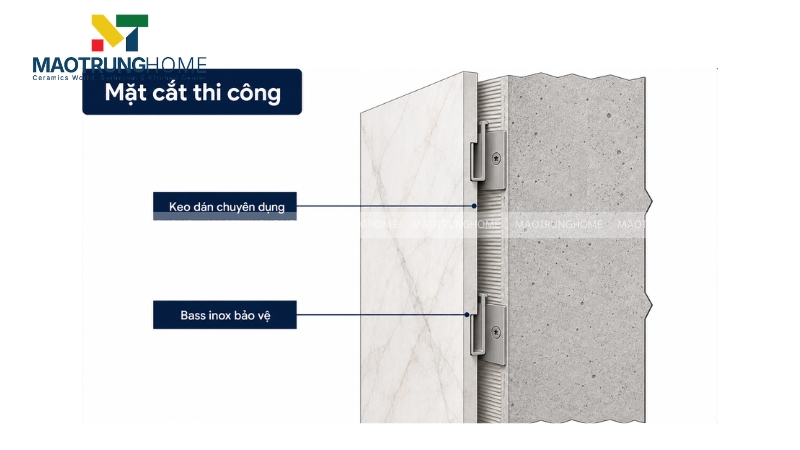 Kỹ thuật thi công đá ốp tường trang trí khổ lớn