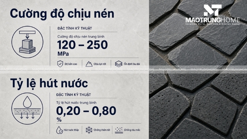 Thông số kỹ thuật của đá rối tự nhiên