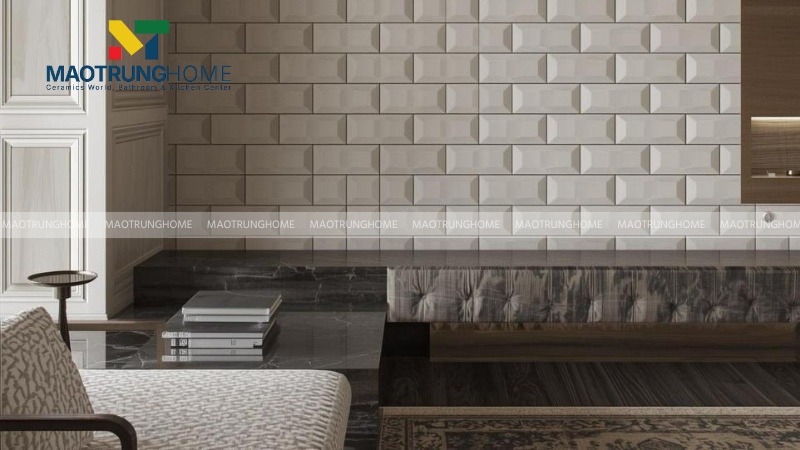 Gạch thẻ 3D tạo điểm nhấn tinh tế (Mẫu 1)