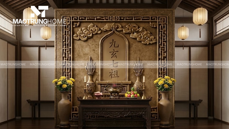 Mẫu gạch 3D Cửu Huyền Thất Tổ (Mẫu 4)