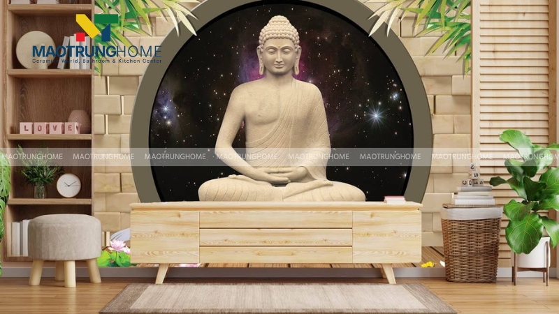 Mẫu gạch 3D chủ đề Phật giáo (Mẫu 1)