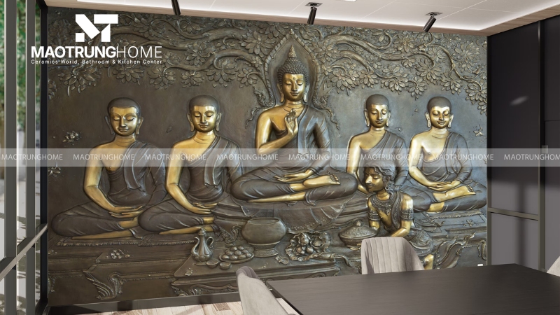 Mẫu gạch 3D chủ đề Phật giáo (Mẫu 2)