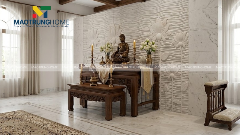 Mẫu gạch 3D hoa sen (Mẫu 4)