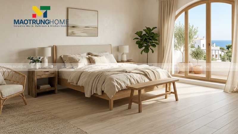 Gạch giả gỗ màu sáng cho phong cách Địa Trung Hải (Mẫu 2)