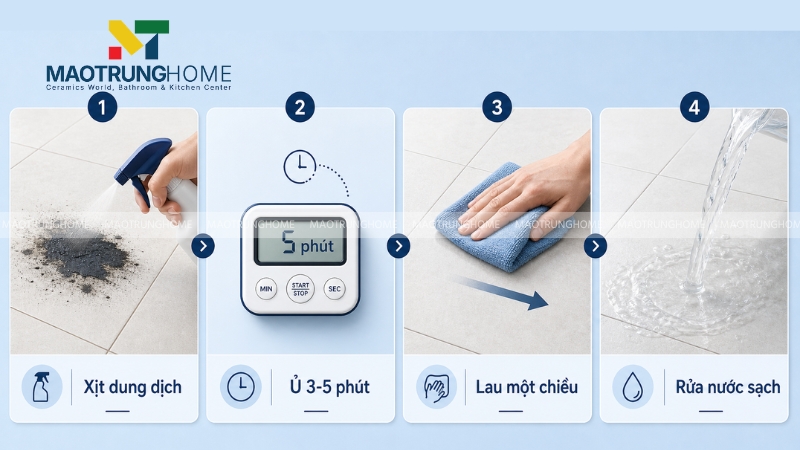 Các bước sử dụng dung dịch tẩy nhựa đường chuyên dụng