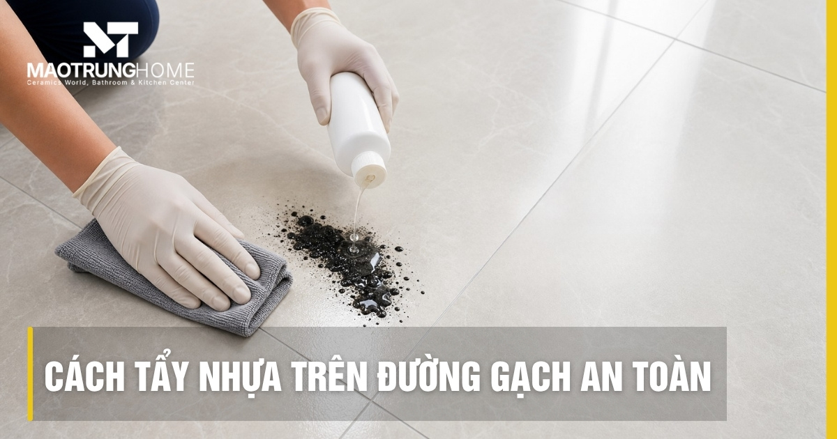 Cách tẩy nhựa đường trên gạch an toàn, sạch bong sáng bóng