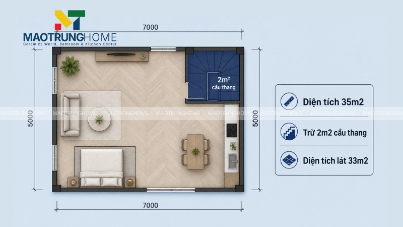 Công thức tính gạch lát nền 50x50 chuẩn xác nhất