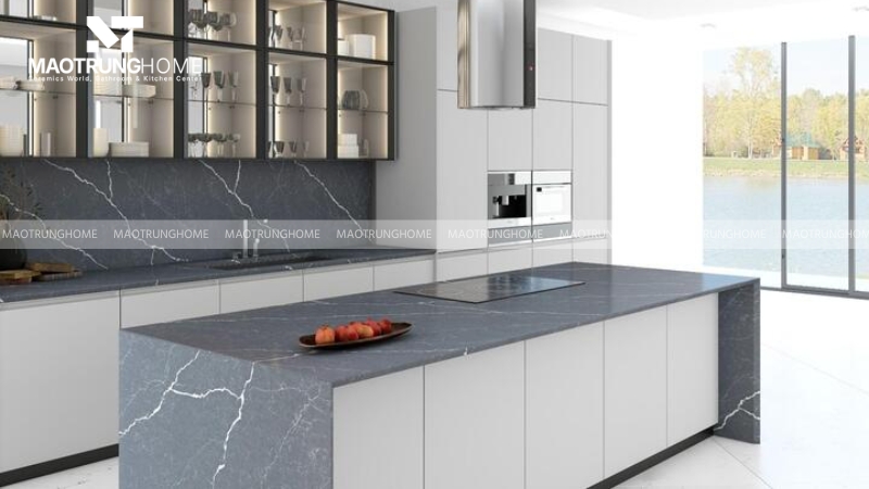 Mẫu đá xám tia chớp phong cách công nghiệp