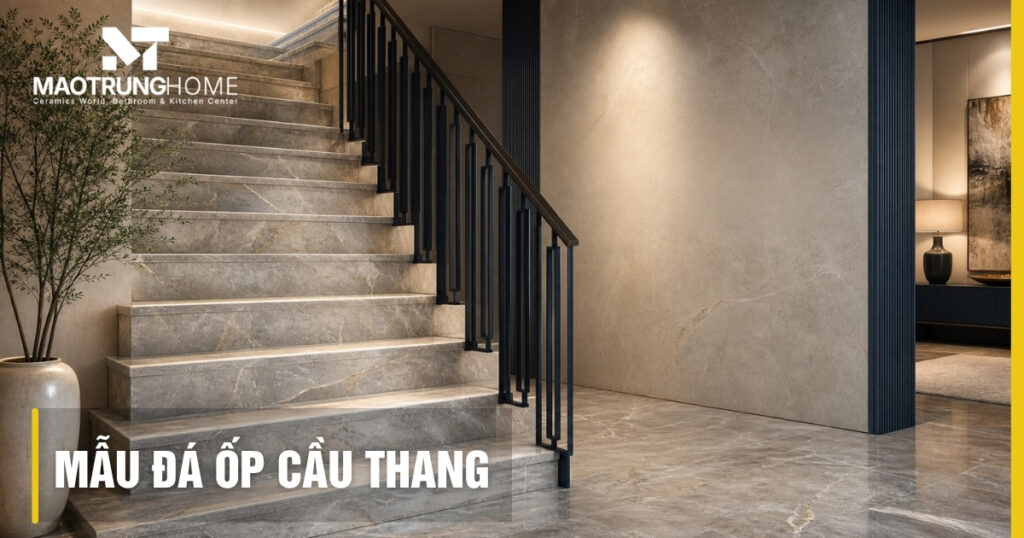 Tổng hợp mẫu đá ốp cầu thang đẹp và tiêu chuẩn kỹ thuật 2026