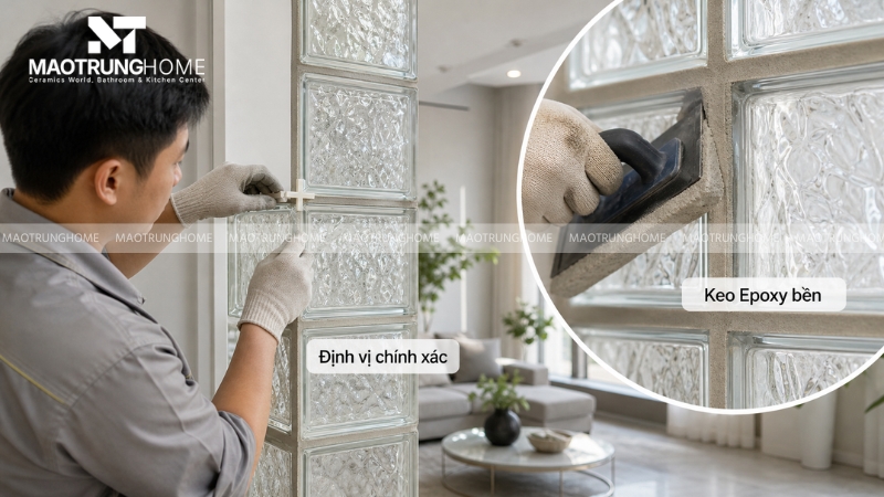 Dùng keo chà ron chuyên dụng nếu đường ron lớn