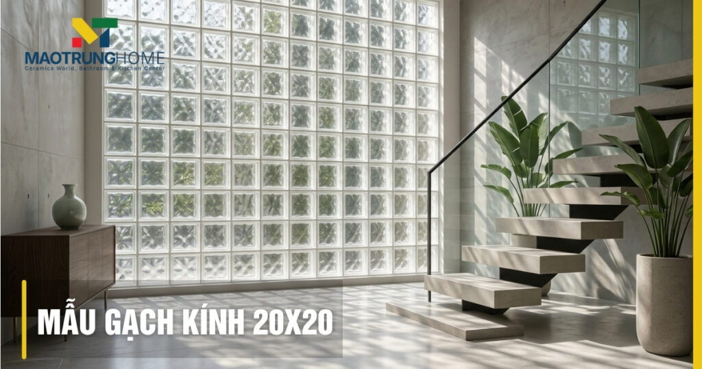 Tổng hợp mẫu gạch kính 20x20 đẹp, báo giá chi tiết mới nhất