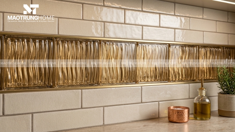 Đây là nhóm gạch kính màu decor rõ hơn là chỉ lấy sáng