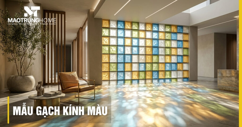 15+ Mẫu gạch kính màu đẹp: Cách chọn và Báo giá thi công 2026