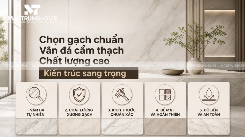 Cách chọn gạch vân đá cẩm thạch