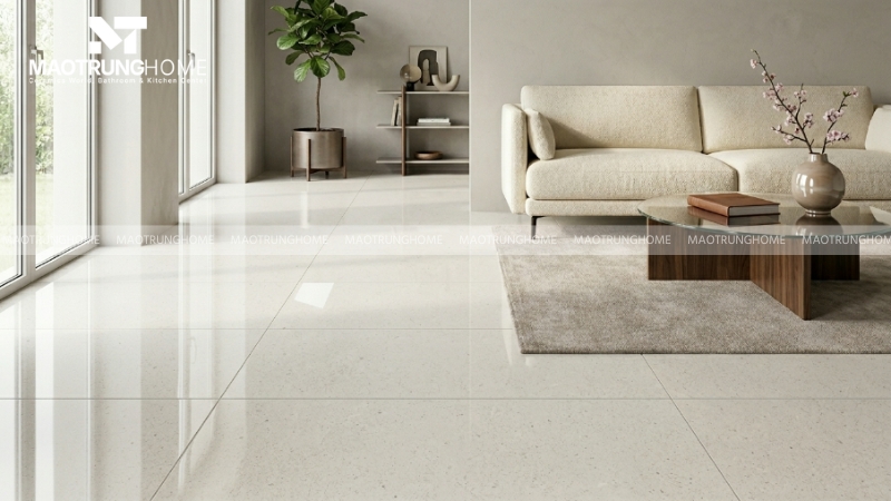 Mẫu terrazzo nền trắng