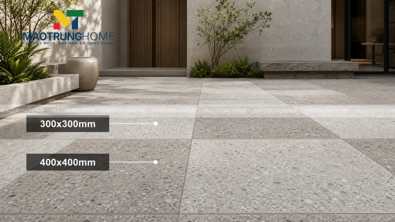 Chọn gạch terrazzo cho sân nhà, sân vườn dân dụng