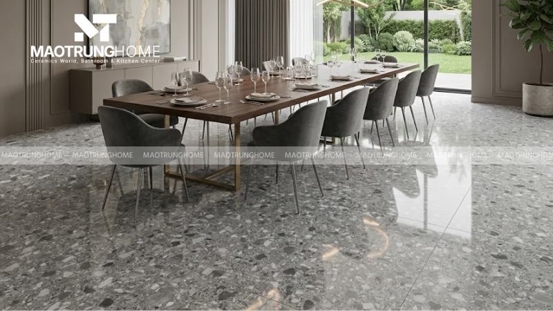 Mẫu gạch giả đá hoa cương tông xám - ghi (Mẫu 6)