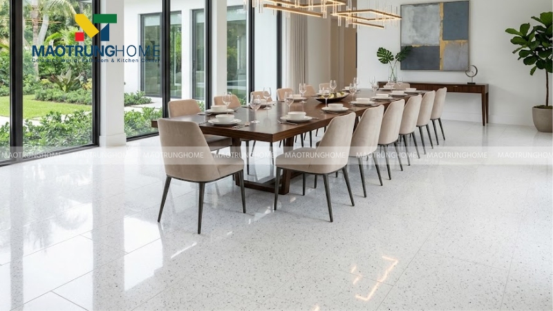 Mẫu gạch giả đá hoa cương tông trắng - kem (Mẫu 1)