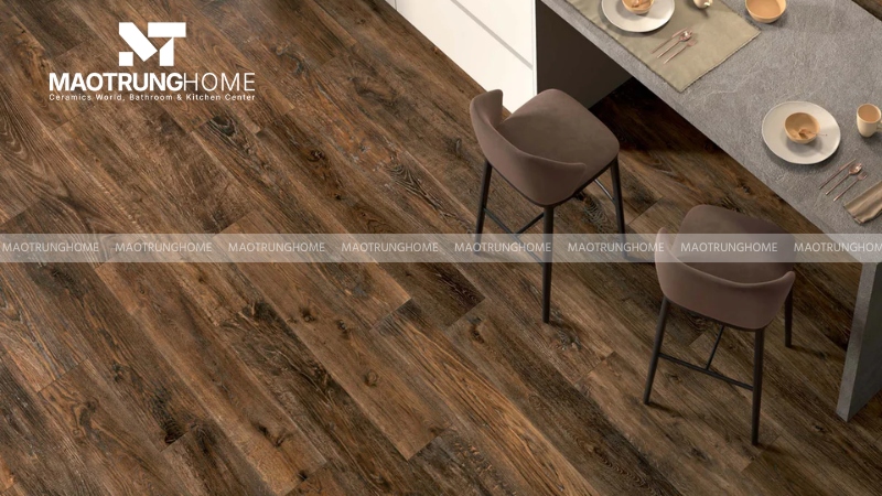 Gạch giả gỗ màu óc chó là dòng gạch mô phỏng màu và vân của gỗ walnut
